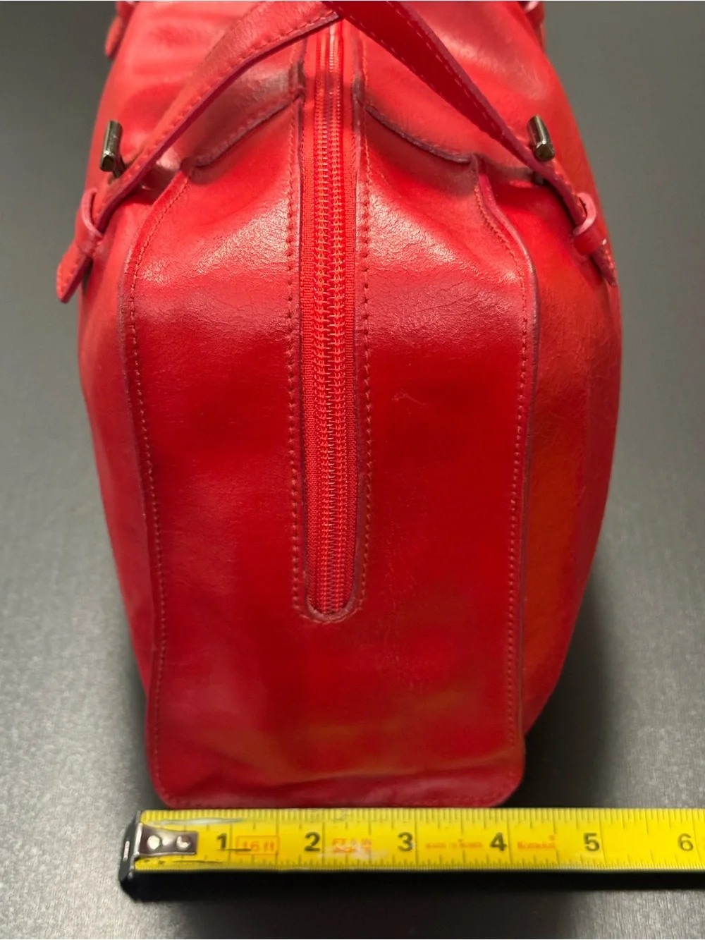 GENNY Made In Italy Red Leather Bag Purse